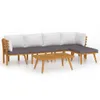 vidaXL 6-tlg. Garten-Lounge-Set mit Kissen Massivholz Produktbild-Vorschau 1
