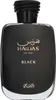 A black perfume bottle with gold lettering. Anteprima dell’immagine prodotto