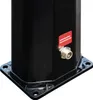 A close-up of the base of a black cylindrical product, showing a metal fitting and a red warning label. Produktbild-Vorschau