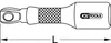KS TOOLS 1/2" estensione inclinabile 50 mm - 911.1381 Anteprima dell’immagine prodotto 3