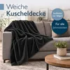 Beautissu Aurelia Kuscheldecke Schwarz, 220x240cm Produktbild-Vorschau 2