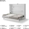 Schrankbett 160 x 200 Horizontal BC-14 Weiß Matt LENART BED Produktbild-Vorschau 3