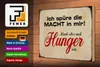 Holzschild Spruch 30x20cm spüre Macht in mir könnte Hunger Produktbild-Vorschau 3