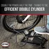 HEYNER® Ręczna pompka do opon z podwójnym cylindrem i Podgląd zdjęcia produktu 6