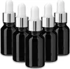 5x Schwarze Glasflasche 15 ml mit silberner Pipette Produktbild-Vorschau 1