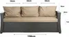 Cuscini da giardino per mobili in polyrattan 5 posti Beige Anteprima dell’immagine prodotto 3
