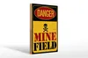 Holzschild Achtung Danger Mine Field Minenfeld 20x30cm Produktbild-Vorschau 1