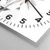 Wanduhr - Quadrat - Glasuhr - Verwelkt Blumen Monochrom - Produktbild-Vorschau 5