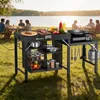 Warmounts Grilltisch Klappbar 110x45x75 cm, BBQ Produktbild-Vorschau 2