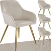 tectake® Esszimmerstuhl Marilyn gepolstert, in Samtoptik 58 Produktbild-Vorschau 1