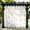 1x Vorhang Outdoor Weiß Wasserdicht Winddicht mit Ösen Oben Produktbild-Vorschau 2
