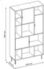 Boekenkast Kendo, roomdivider, 100x35x185 cm, eikenhout Productafbeelding-voorbeeld 5