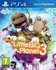 The image is a video game cover for LittleBigPlanet 3 on PS4, featuring characters from the game. Produktbild-Vorschau