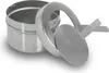 A stainless steel chafing dish with its lid open, set against a white background. Anteprima dell’immagine prodotto