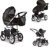 Kinderwagen-Set Craft 4 in 1 in Schwarz-weißer Streifen - Produktbild-Vorschau 1
