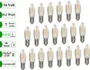 A collection of LED filament bulbs displayed on a white background, with descriptive text labels on the left. Produktbild-Vorschau