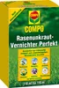 A product box for COMPO Rasenunkraut-Vernichter Perfekt, showing a green grassy background and illustrations of weeds. Produktbild-Vorschau