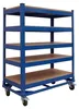 Carrello a più ripiani Relaxdays, 5 ripiani, rotelle e Anteprima dell’immagine prodotto 1