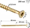 A close-up view of a single screw, with a second, full-length view below showing dimensions. Anteprima dell’immagine prodotto