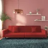 Schlafsofa 2-Sitzer mit 2 Kissen Weinrot Samt Produktbild-Vorschau 2