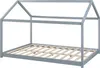 A grey house-shaped bed frame with a slatted base, shown against a white background. Náhled obrázku produktu