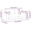 ZMH 3-Sitzer Sofa 219*77*82cm Stoff mit Kissen Hellgrau Produktbild-Vorschau 3