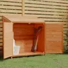 vidaXL Geräteschuppen Braun 102x52x112 cm Massivholz Tanne Produktbild-Vorschau 2