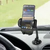 A smartphone mounted on a car dashboard using a suction cup holder. Voir les images du produit