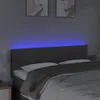 vidaXL LED Kopfteil Dunkelgrau 144x5x78/88 cm Stoff Produktbild-Vorschau 3