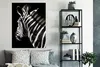 MuchoWow® Poster Zebra - Tier - Schwarz - Porträt 90x120 cm Produktbild-Vorschau 4