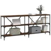 Konsolentisch Braun Eiche 180x30x75 cm Holzwerkstoff und Produktbild-Vorschau 3