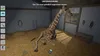 A giraffe is lying down in a stable, with various icons on the left side of the screen suggesting a game or simulation. Produktbild-Vorschau
