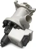 A close-up studio shot of a washing machine drain pump. Produktbild-Vorschau