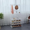 Věšák s botníkem HERZBERG 80x155 cm bílý Náhled obrázku produktu 3