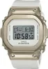 A close-up studio shot of a Casio G-Shock watch with a white band and a gold-colored bezel. Náhled obrázku produktu