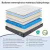 Materac 140x200 cm, wysokość 22 cm, z wbudowanym topperem, Podgląd zdjęcia produktu 6