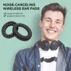 A young man wearing headphones is shown next to a pair of ear pads for noise-canceling wireless headphones. Náhľad obrázku produktu