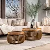 Couchtisch Tweak Curve 78+55 cm 2er Set rund Mangoholz Produktbild-Vorschau 1