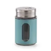 A teal and silver spice shaker with a clear window is shown against a white background. Podgląd zdjęcia produktu