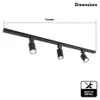 HOFTRONIC - Kit système de rails droit 1 m 3 spots IP20 Voir les images du produit 7