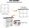 Diagram showing the assembly steps for a portable tradeshow podium. Anteprima dell’immagine prodotto