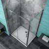 120x80cm 190cm hoch Duschabtrennung Duschwand Dusche Produktbild-Vorschau 3