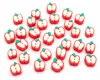 Vintageparts Perle Apfel Polymerton rot 11 x 9 mm für Produktbild-Vorschau 1