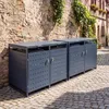 COSTWAY – metalowa szafka na 2 pojemniki na śmieci o Podgląd zdjęcia produktu 2