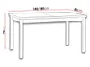 Rozkládací jídelní stůl 140x80 cm ELISEK 2 - bílý / černý Náhled obrázku produktu 3
