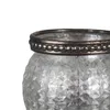 Clayre & Eef Teelichthalter Ø 7x6 cm Silberfarbig Glas Produktbild-Vorschau 2