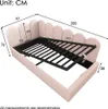 Letto imbottito Sweiko daybed 90x190 cm, divano letto Anteprima dell’immagine prodotto 3