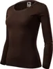 A brown long-sleeved t-shirt for women, shown on a white background. Podgląd zdjęcia produktu