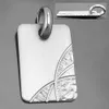 Anhänger 24x16mm Gravurplatte matt-diamantiert rhodiniert Produktbild-Vorschau 3