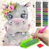 ARTULIO Diamond Painting Set - Pastellfarbener Hippopotamus Produktbild-Vorschau 1